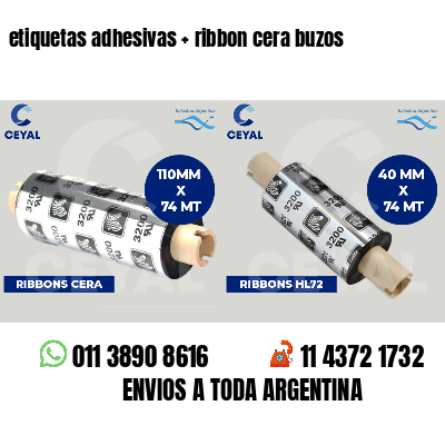 etiquetas adhesivas   ribbon cera buzos