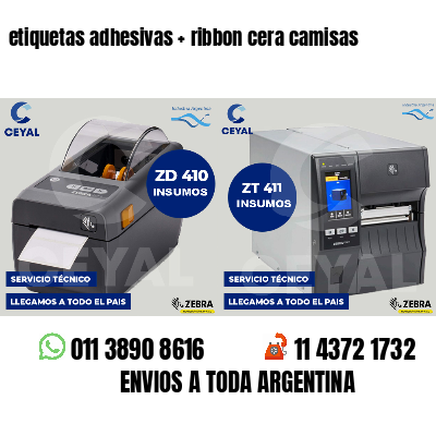 etiquetas adhesivas   ribbon cera camisas