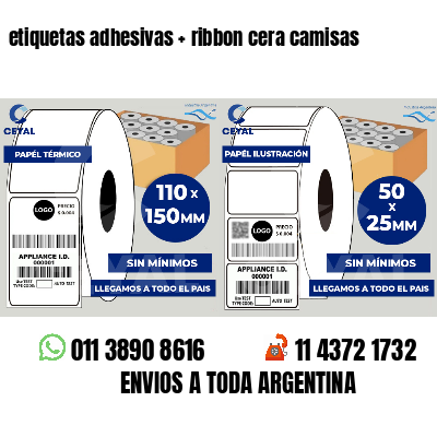 etiquetas adhesivas   ribbon cera camisas