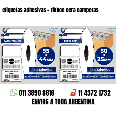 etiquetas adhesivas   ribbon cera camperas