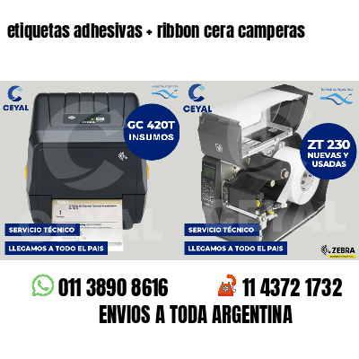 etiquetas adhesivas   ribbon cera camperas