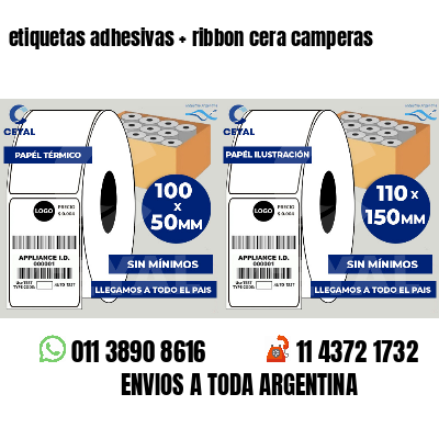 etiquetas adhesivas   ribbon cera camperas