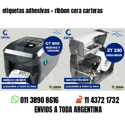 etiquetas adhesivas   ribbon cera carteras