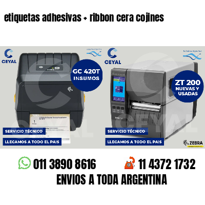 etiquetas adhesivas   ribbon cera cojines