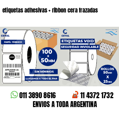 etiquetas adhesivas   ribbon cera frazadas