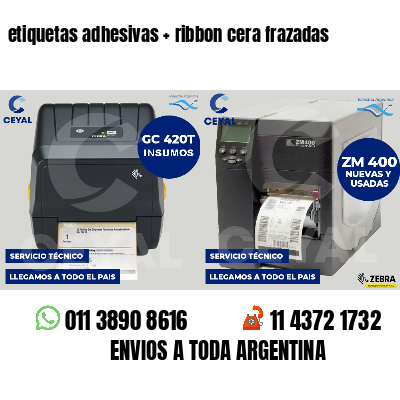 etiquetas adhesivas   ribbon cera frazadas