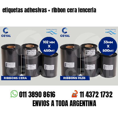 etiquetas adhesivas   ribbon cera lenceria