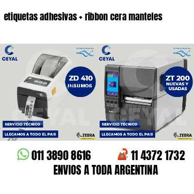 etiquetas adhesivas   ribbon cera manteles