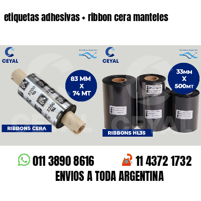 etiquetas adhesivas   ribbon cera manteles