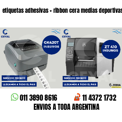 etiquetas adhesivas   ribbon cera medias deportivas