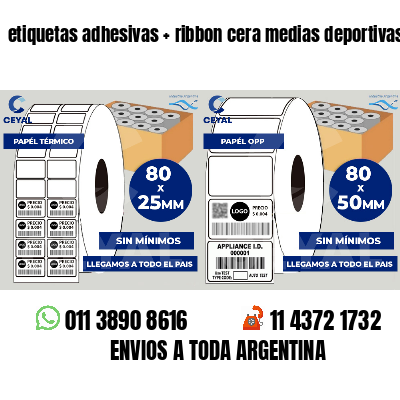 etiquetas adhesivas   ribbon cera medias deportivas