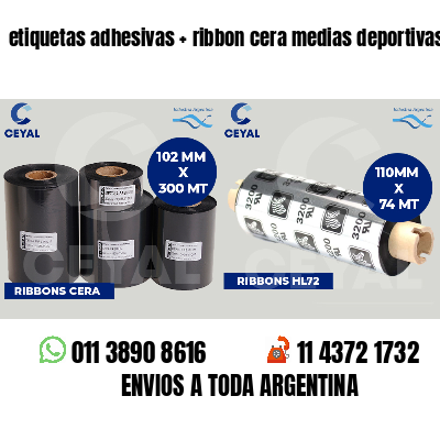 etiquetas adhesivas   ribbon cera medias deportivas