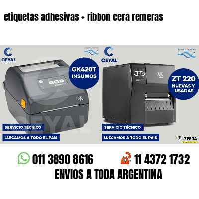 etiquetas adhesivas   ribbon cera remeras