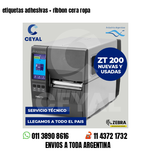 etiquetas adhesivas   ribbon cera ropa