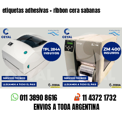 etiquetas adhesivas   ribbon cera sabanas