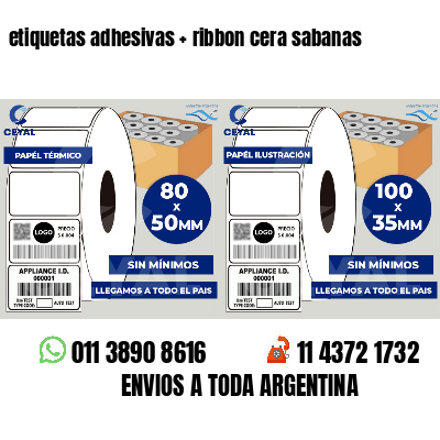 etiquetas adhesivas   ribbon cera sabanas