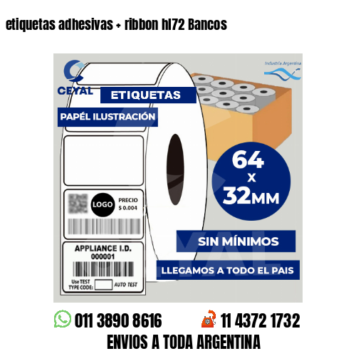 etiquetas adhesivas   ribbon hl72 Bancos