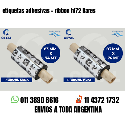 etiquetas adhesivas   ribbon hl72 Bares