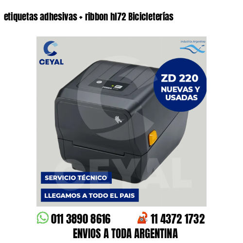 etiquetas adhesivas   ribbon hl72 Bicicleterías