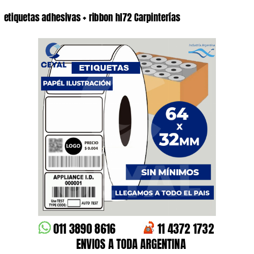 etiquetas adhesivas   ribbon hl72 Carpinterías