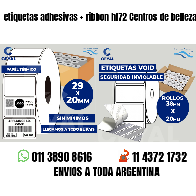 etiquetas adhesivas   ribbon hl72 Centros de belleza