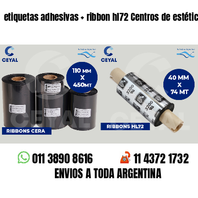 etiquetas adhesivas   ribbon hl72 Centros de estética