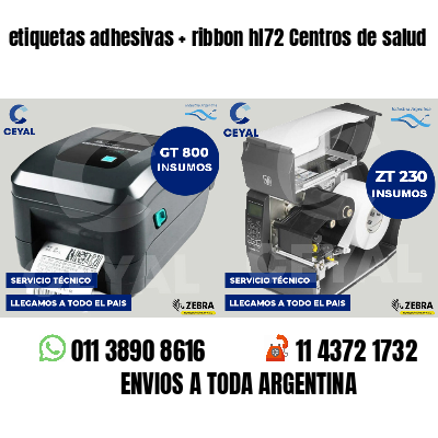 etiquetas adhesivas   ribbon hl72 Centros de salud