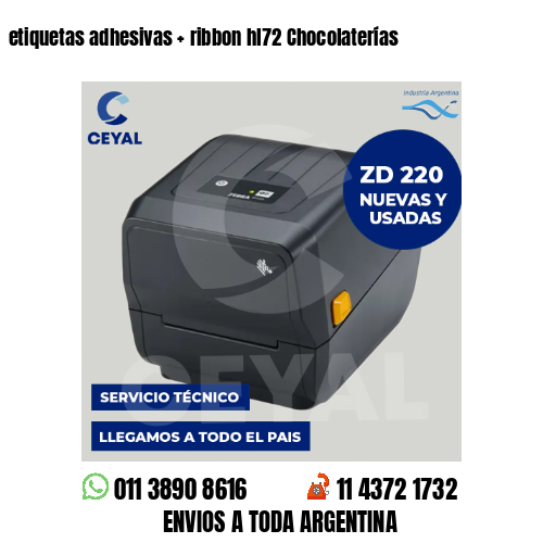 etiquetas adhesivas   ribbon hl72 Chocolaterías