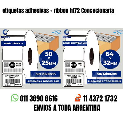 etiquetas adhesivas   ribbon hl72 Concecionaria