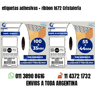 etiquetas adhesivas   ribbon hl72 Cristalería