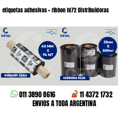 etiquetas adhesivas   ribbon hl72 Distribuidoras