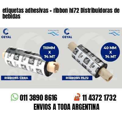 etiquetas adhesivas   ribbon hl72 Distribuidoras de bebidas