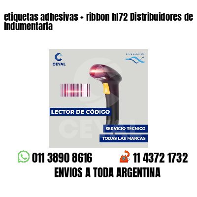 etiquetas adhesivas   ribbon hl72 Distribuidores de indumentaria