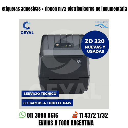 etiquetas adhesivas   ribbon hl72 Distribuidores de indumentaria