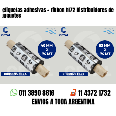 etiquetas adhesivas   ribbon hl72 Distribuidores de juguetes