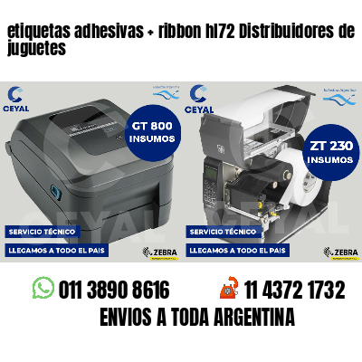 etiquetas adhesivas   ribbon hl72 Distribuidores de juguetes