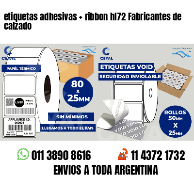 etiquetas adhesivas   ribbon hl72 Fabricantes de calzado