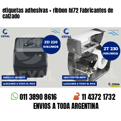 etiquetas adhesivas   ribbon hl72 Fabricantes de calzado