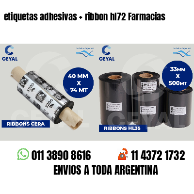 etiquetas adhesivas   ribbon hl72 Farmacias