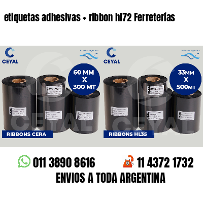 etiquetas adhesivas   ribbon hl72 Ferreterías