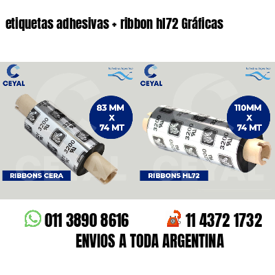 etiquetas adhesivas   ribbon hl72 Gráficas