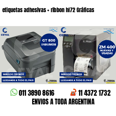 etiquetas adhesivas   ribbon hl72 Gráficas