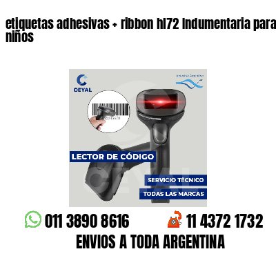 etiquetas adhesivas   ribbon hl72 Indumentaria para niños