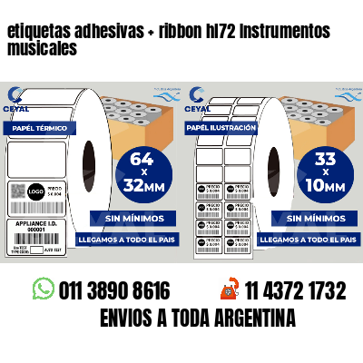 etiquetas adhesivas   ribbon hl72 Instrumentos musicales