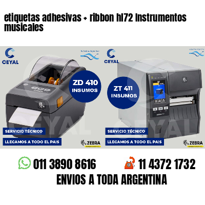 etiquetas adhesivas   ribbon hl72 Instrumentos musicales