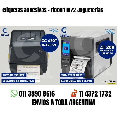 etiquetas adhesivas   ribbon hl72 Jugueterías