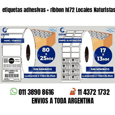 etiquetas adhesivas   ribbon hl72 Locales Naturistas