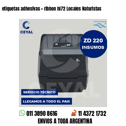 etiquetas adhesivas   ribbon hl72 Locales Naturistas