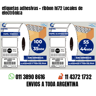 etiquetas adhesivas   ribbon hl72 Locales de electrónica