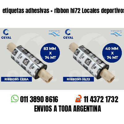 etiquetas adhesivas   ribbon hl72 Locales deportivos